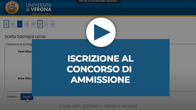 Video tutorial: iscrizione al concorso di ammissione