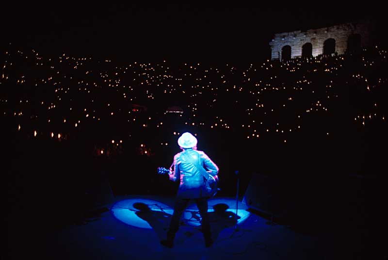 Guido Harari, Bob Dylan, Verona, Arena, 28 maggio 1984 © Guido Harari